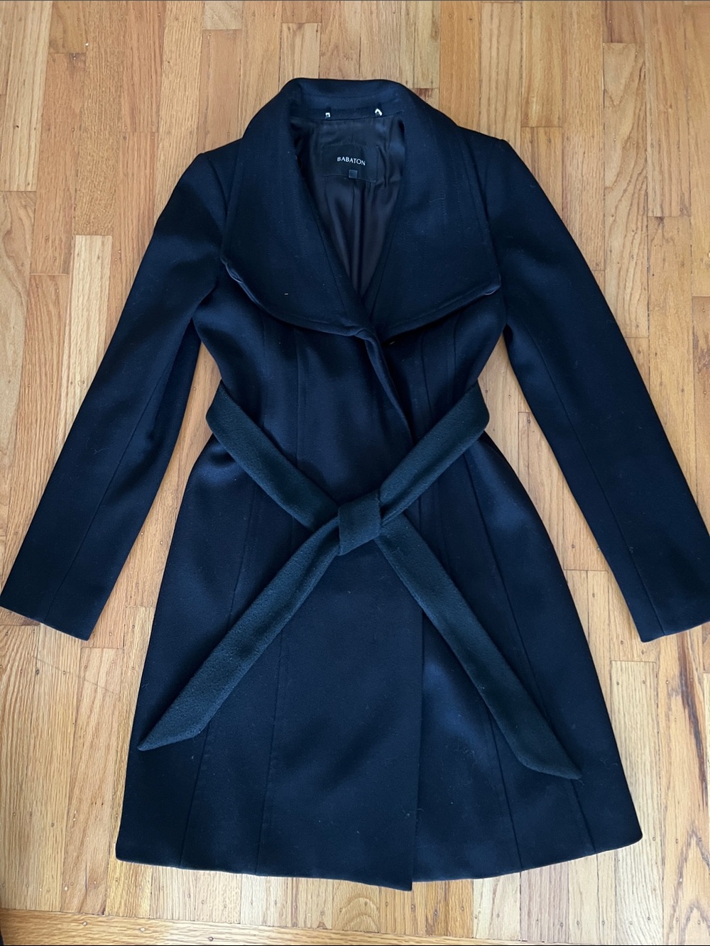 EUC Aritzia Babaton Connor Black coat jacket wool cashmere XS